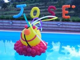 pupazzo in piscina con nome